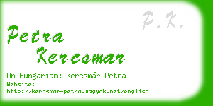 petra kercsmar business card